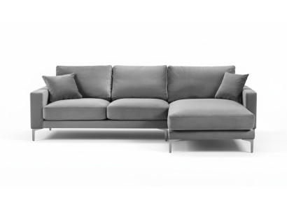 Living room corner sofa gray XXL big creative furniture textile fabric Chesterfield sofas