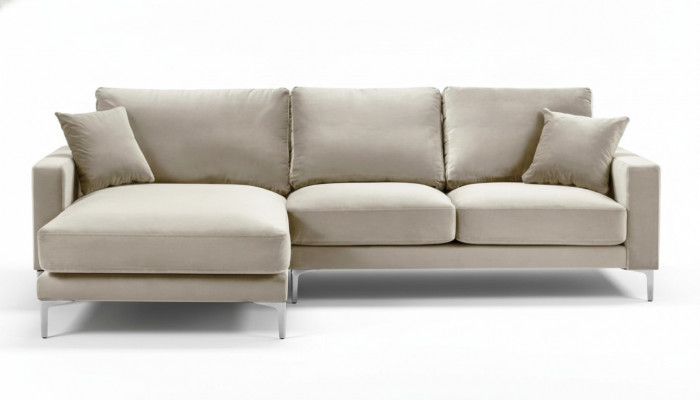Loft Sofa Luxury Corner Couch Furniture Corner Suite Velvet Sofas beige Living Room