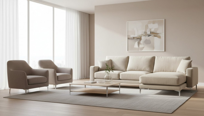 Living room design couches upholstered sofa couch beige corner sofa fabric corner set new