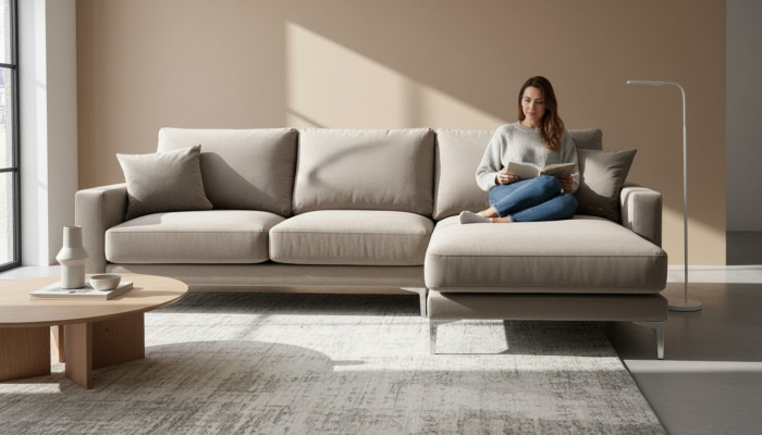 Beige corner sofa fabric living room design couches upholstery sofa sofas corner set new