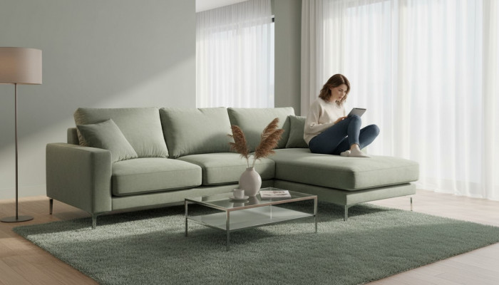 Sage Green Green Corner Sofa Fabric Living Room Design Couches Upholstered Sofa Sofas New