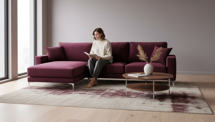 Red Burgundy Corner Sofa Design Couches Upholstered Sofa Sofas Italian Furniture Design