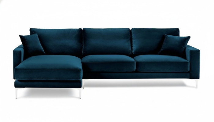 Sofas New Creative Turquoise Corner Sofa Fabric Living Room Design Couches Upholstered Sofa
