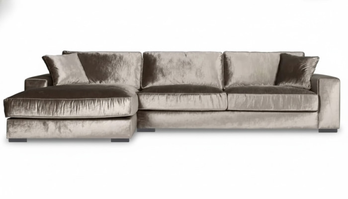 Brown corner sofa, fabric, living room design, couches, upholstery, sofa, sofas, Italian.