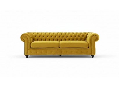 Yellow couch with buttons Chesterfield sofa upholstered seat couches sofas luxury new