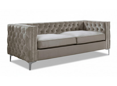 Chesterfield three-seater modern furniture textile fabric velvet living room luxury couches