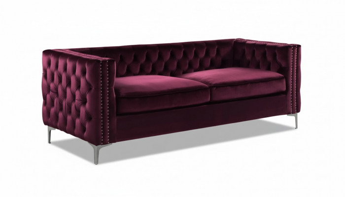 Bordeaux chesterfield couch luxury velvet fabric couches sofa set buttons upholstery new