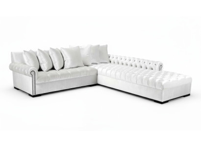 White corner sofa couch fabric Chesterfield design couches upholstered sofas luxury furniture