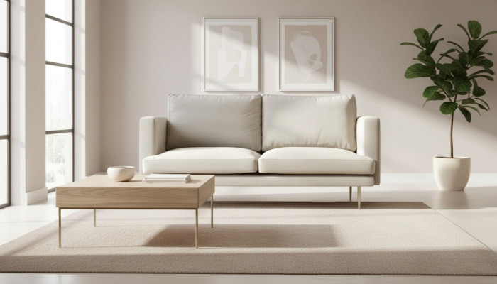 Italian furniture three-seater modern design couches sofa textile velvet beige fabric