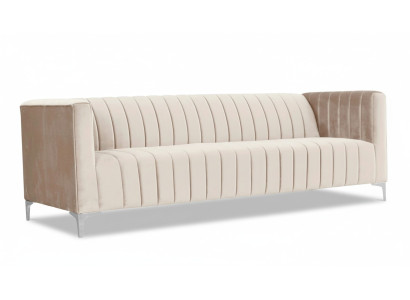 Beige three-seater fabric living room design couches upholstered sofa sofas beige velvet