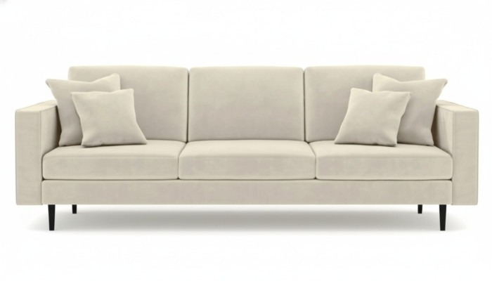 Beige four-seater fabric sofa living room design couches upholstered sofas new fabric