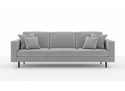 Grey fabric upholstered sofa living room design couches sofas new textile four-seater