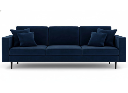 Blue four-seater fabric living room design couches upholstery sofa sofas velvet couches