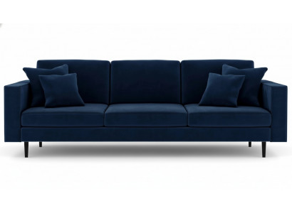 Blue four-seater fabric living room design couches upholstery sofa sofas velvet couches