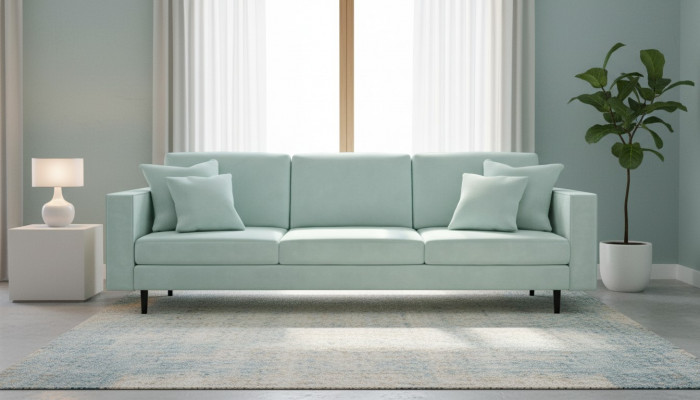 Green fabric Italian furniture living room design couches upholstered sofa sofas XXL