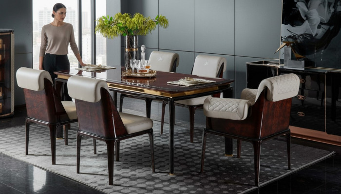 Dining Table Brown Designer Tables Modern Design Furniture Luxury Dining Room
