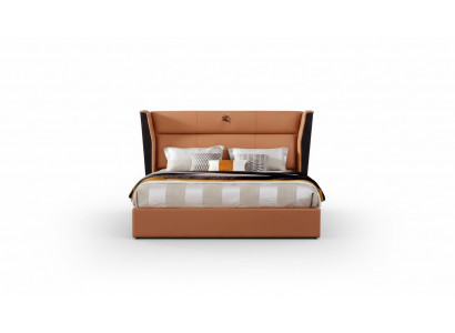 Leather Bed Bedroom Furniture Design Group 3-piece Set 2x Nightstands