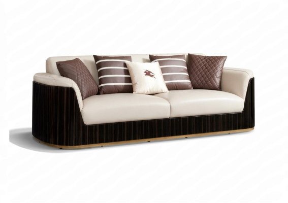 3-seater beige sofa, modern design couches, leather sofas, new creative