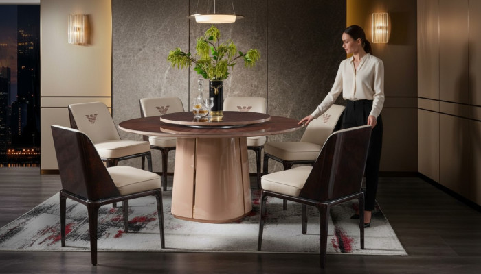 Group Luxury Chair Set Design Furniture Luxury Dining Room Wood 4x Chairs