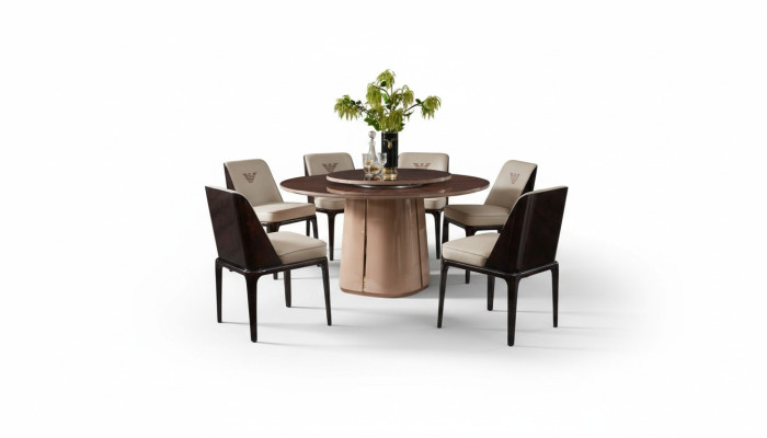Dining table furniture armchair chair set 5-piece group design dining room