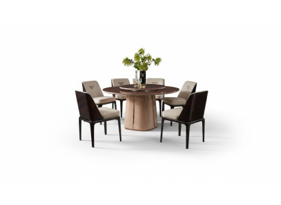Dining table furniture armchair chair set 5-piece group design dining room