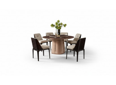 Dining table furniture armchair chair set 5-piece group design dining room