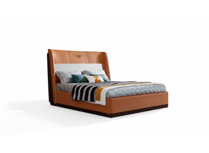 Orange bed, bedroom, new creative modern design furniture, wood, luxury beds