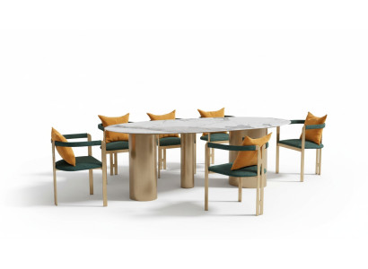 Dining table with 6 chairs modern design furniture luxury dining room table chair