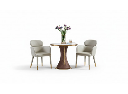 Dining table set armchairs chairs group 3-piece set Italian style furniture