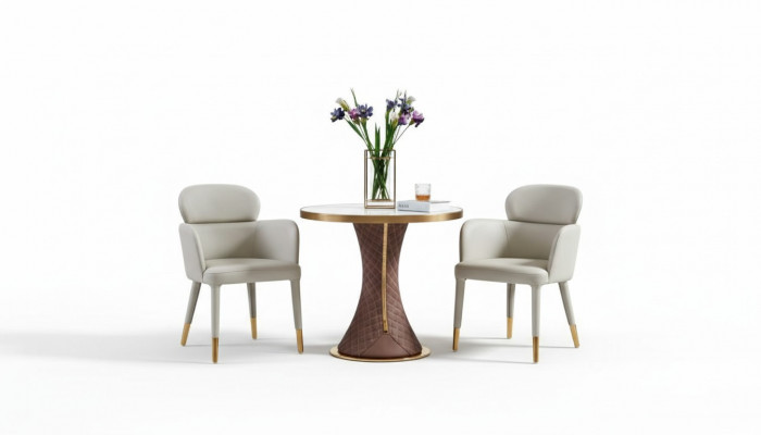Chair Leather White Modern Furniture Armchair Design Furniture Luxury Stainless Steel