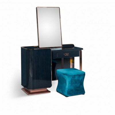 Vanity table stool wood textile bedroom creative modern design furniture luxury