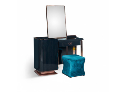 Vanity table stool wood textile bedroom creative modern design furniture luxury