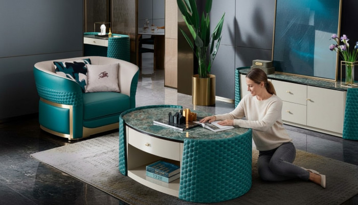 Sideboard cabinet cupboard TV stand turquoise side cabinet furniture living room new