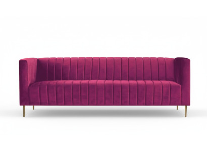 Pink three-seater fabric living room design couches upholstered sofa sofas Chesterfield