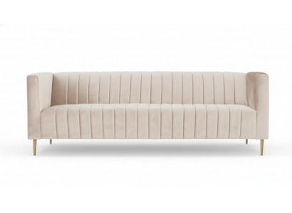 Beige three-seater sofa fabric upholstery living room design couches sofas new modern