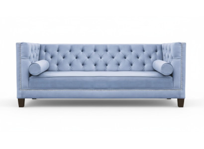 Light blue three-seater fabric living room design couches sofa sofas chesterfield new