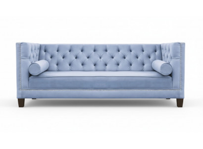 Light blue three-seater fabric living room design couches sofa sofas chesterfield new
