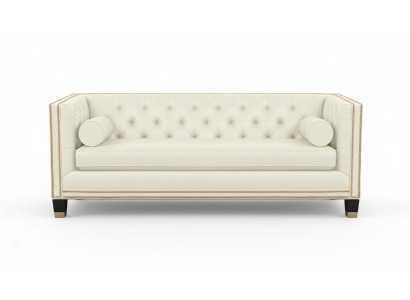 Beige Chesterfield Sofa Furniture Leather Living Room Modern Design Couches Sofas New