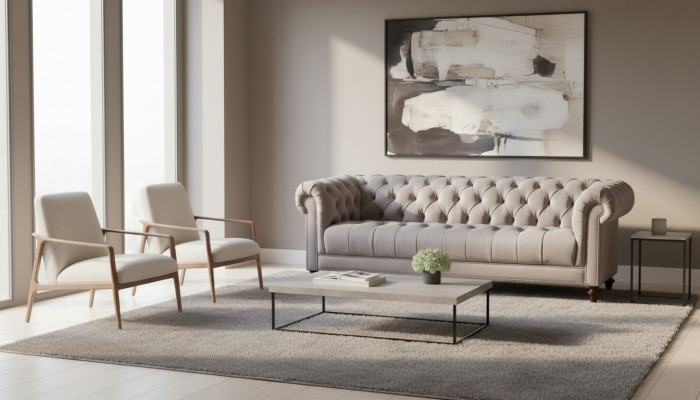 Brown three-seater fabric living room design couches upholstered sofa sofas xxl big new