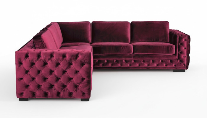 Lila chesterfield couch luxury velvet fabric sofas sofa set button upholstery new