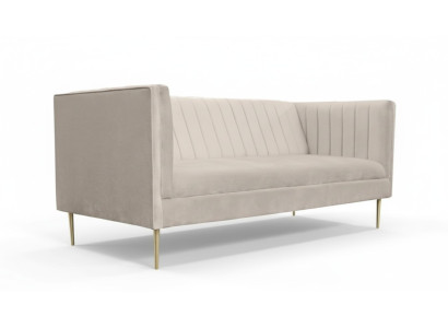 Italian furniture three-seater modern design couches sofa fabric textile velvet beige