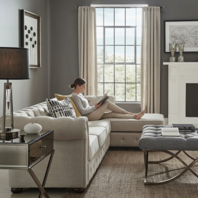 Corner sofa beige living landscape couch corner suite upholstery chesterfield furniture design