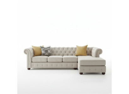 Corner sofa beige living landscape couch corner suite upholstery chesterfield furniture design