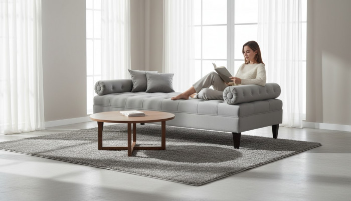 Chaise longue modern design sofa lounge furniture living room fabric
