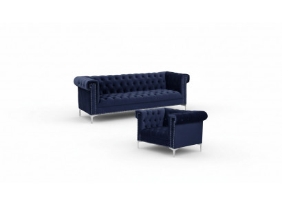 Blue chesterfield sofa set couch royal blue couches sofa set new
