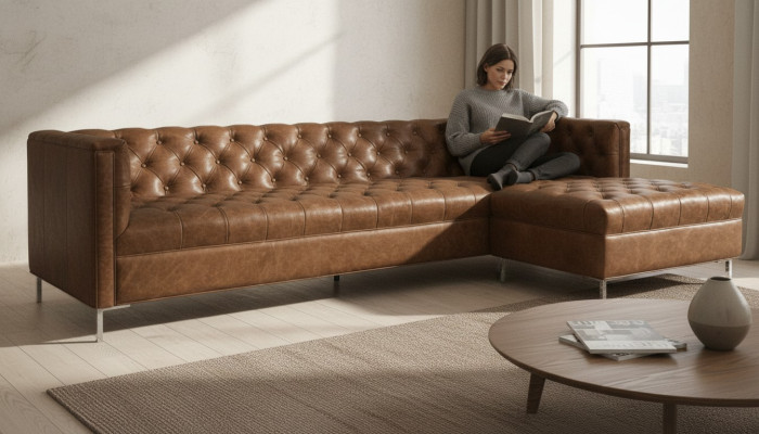 Brown corner sofa Western style corner set corner sofa set upholstery