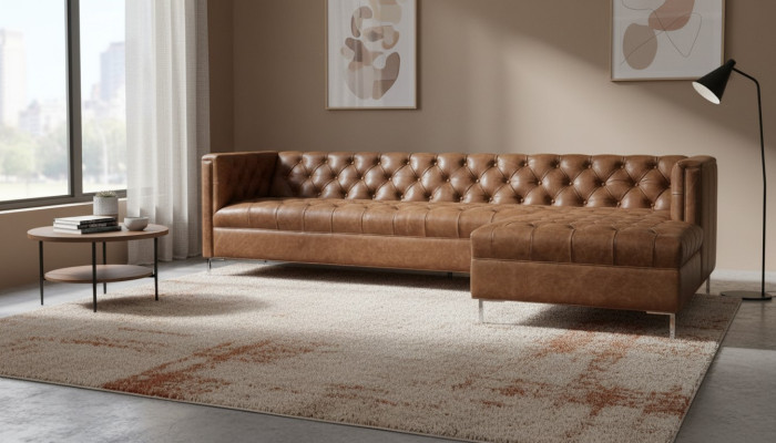 Brown corner sofa Western style corner set corner sofa set upholstery