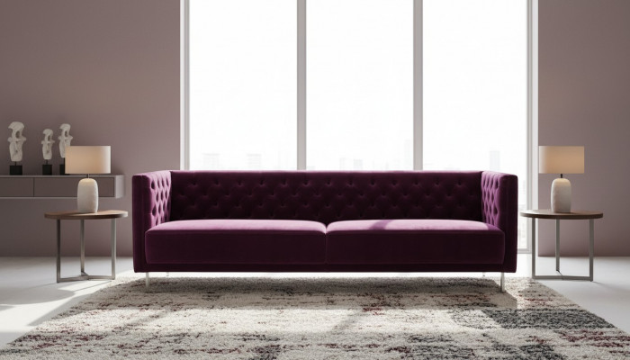 Violet Chesterfield Living Room Modern Design Sofa Italian Style Furniture Furniture