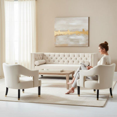 Beige Chesterfield Couch Velvet Sofa Sofa Set Couches Sofas Upholstery 311 Seater