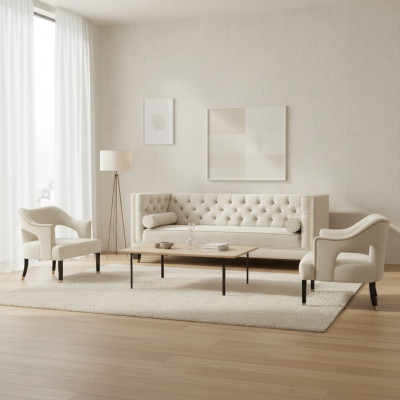 Beige Chesterfield Couch Velvet Sofa Sofa Set Couches Sofas Upholstery 311 Seater